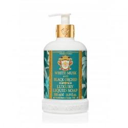 Saponificio Artigianale Fiorentino Mydło w płynie Białe Piżmo i Czarna Orchidea 500 ml